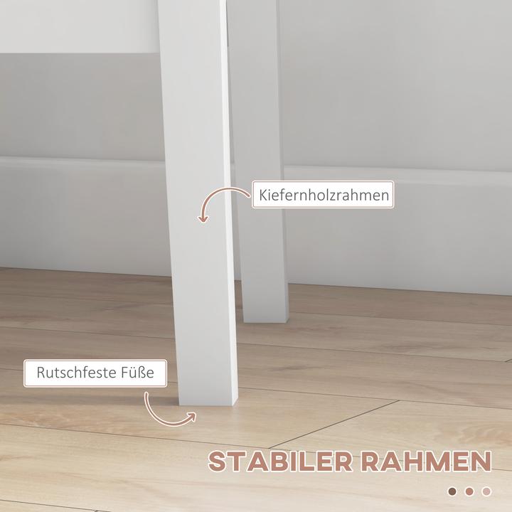 Produktbild Homcom Essgruppe Kiefernholz Weiss