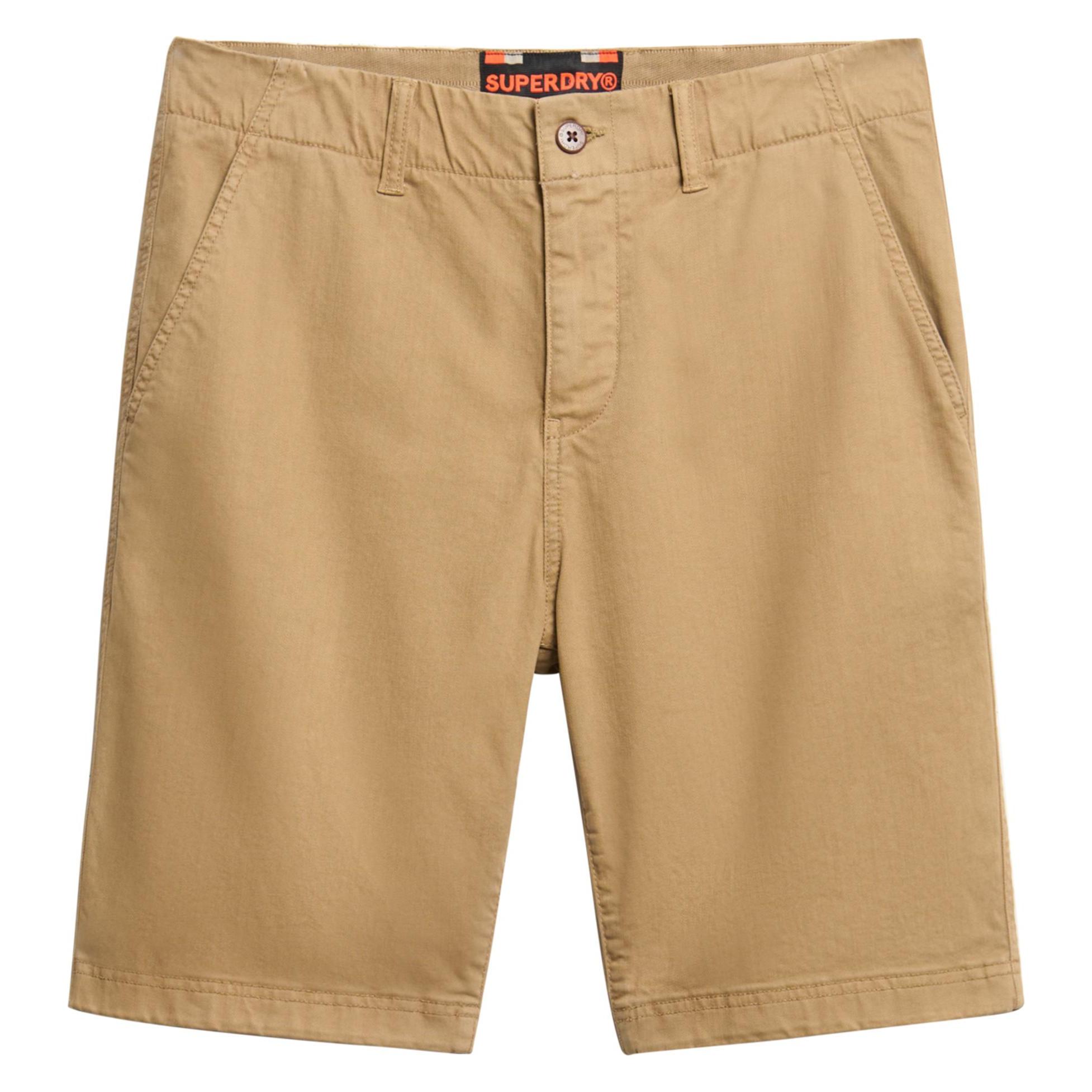 Superdry, Herren, Shorts, Vintage International Chinoshorts, Beige, (38)