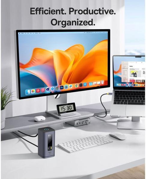 Actual product image Baseus Spacemate Series 11-in-1 (MAC) Docking Station, Grau (USB-C, 11 ports)