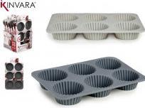 Produktbild Kinvara Silikonform 6 Muffins, 2 fach sortiert
