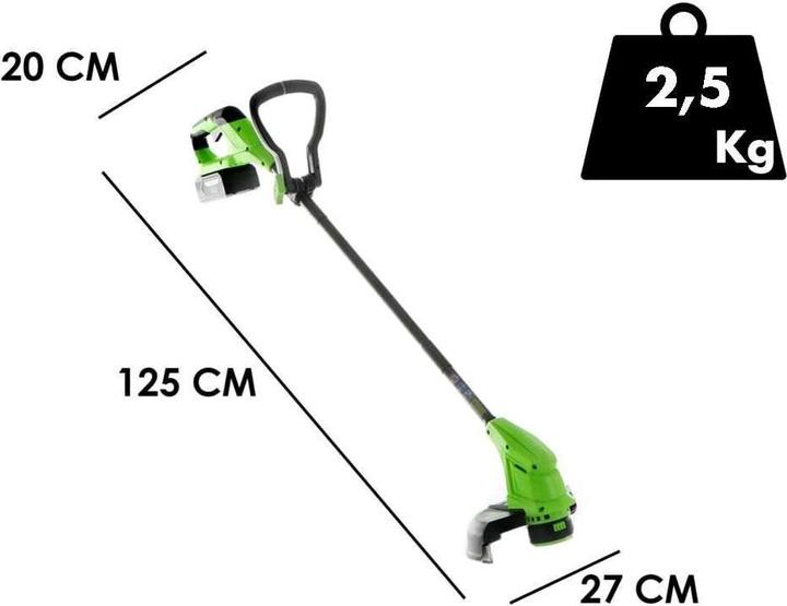 Actual product image Greenworks G48LM41ST25K2X Set AkkuRasenmäher AkkuRasentrimmer48V, 2x 24V2Ah (Rechargeable battery operated)