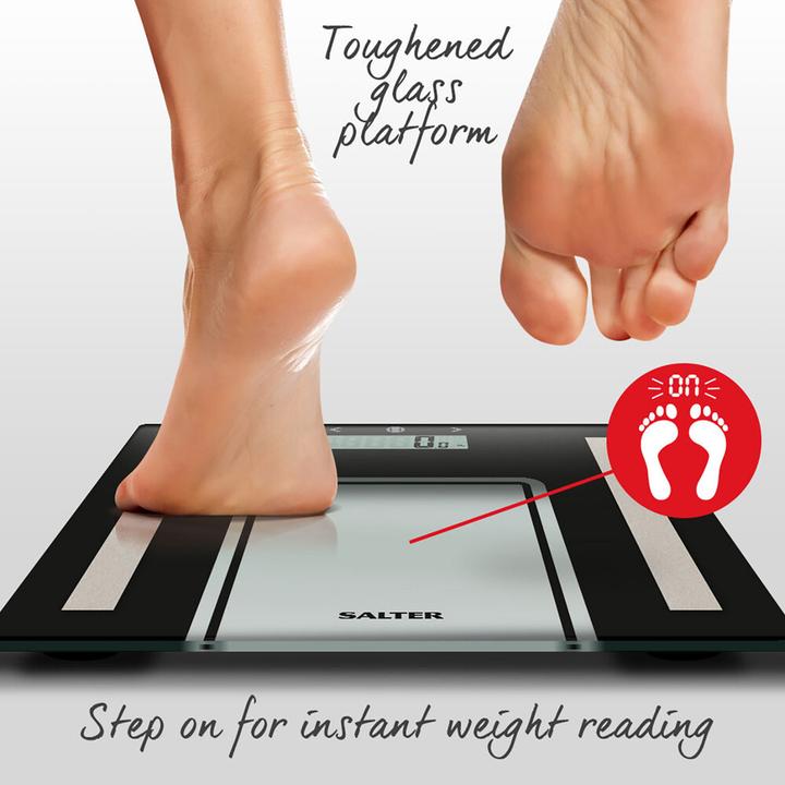 Actual product image Salter 9128 BK3R Electronic Body Analyser Scale - Juodas (180 kg)