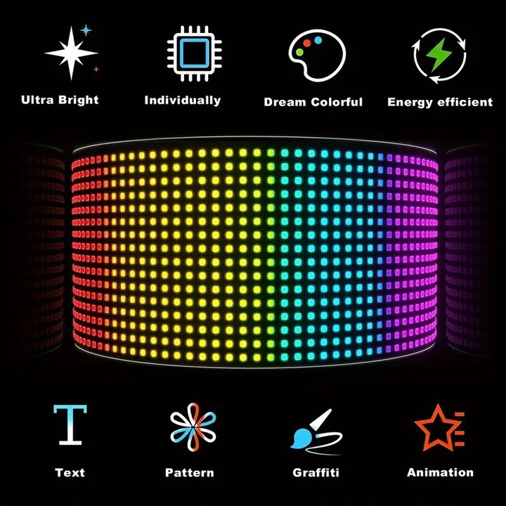 Image du produit Cbx Panneau matriciel à LED, écran d'animation de texte, écran LED multifonctions