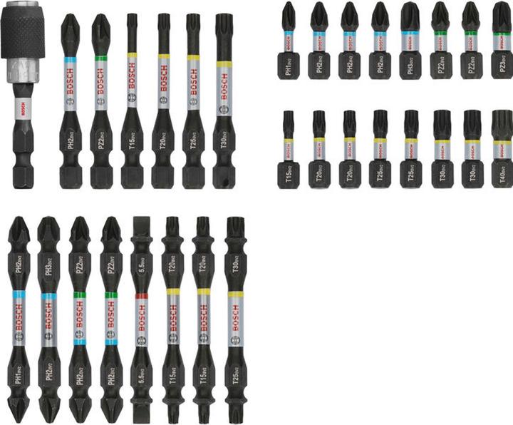 Actual product image Bosch Professional Zubehör PRO Impact Schrauberbit-Set (Cross Phillips PH, Cross Pozidriv PZ, Hexagon socket TX)