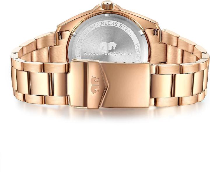 Immagine prodotto Orologio al quarzo da donna Majestia in acciaio inossidabile oro rosa - 32442 (Orologio da polso analogico, 37.50 mm)