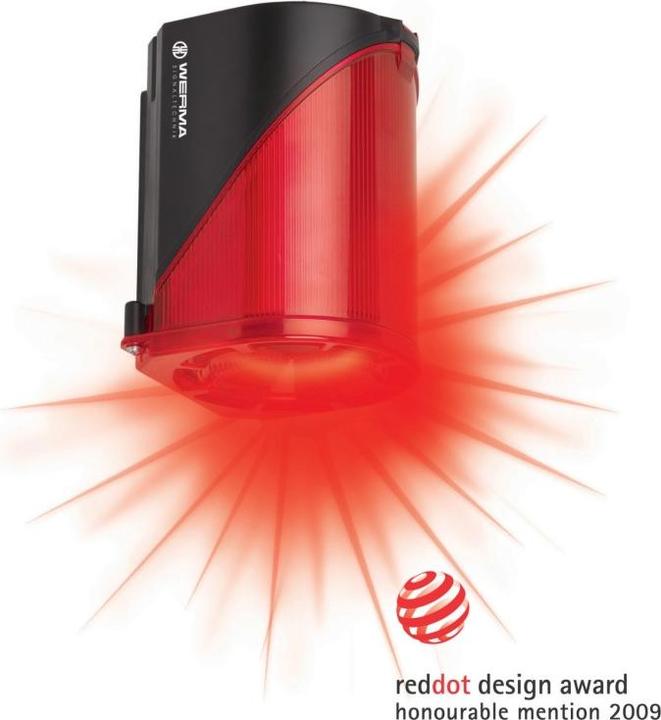 Image du produit Werma Eclair led/sirène 114dB 24Vca/cc rouge