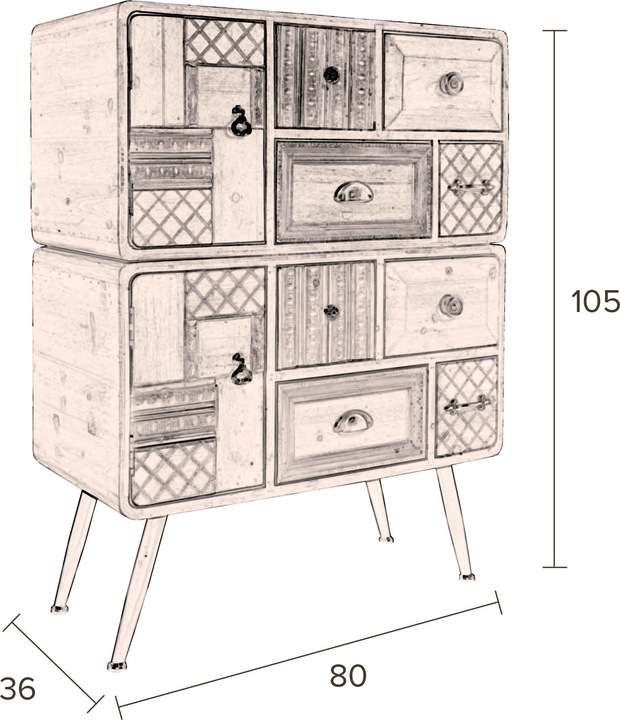 Produktbild Dutchbone Jove (80 x 36 x 105 cm)