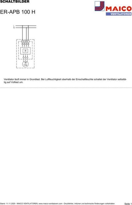 Produktbild Maico MAI ER-APB100H Aufputz-Ventilator IMax 0,09A/0,15A IPX5 230V