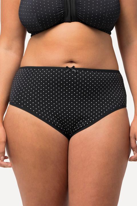 Immagine prodotto Ulla Popken Slip midi con pallini/tinta unita in confezione da cinque (54)