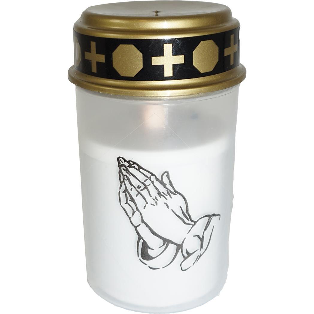 Novaliv, Kerzen, LED Grablicht weiss Dauerbrenner Flackereffekt inkl. Batterien Grabkerzen Friedhofskerze Gedenkkerze (2...