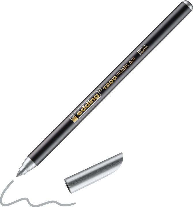 Actual product image Edding Fibre pen 1200 metallic colourpen (Silver, 1 x)