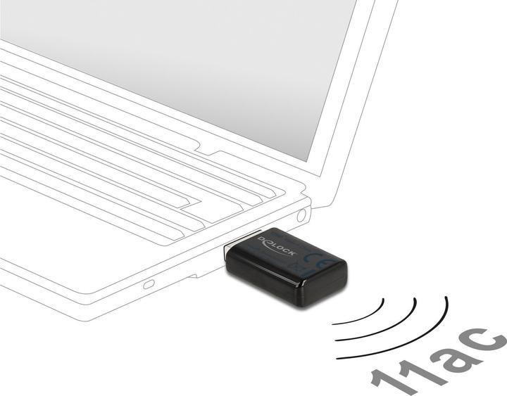 Produktbild Delock WLAN-AC USB-Adapter 12550 mit WLAN (USB 3.1)