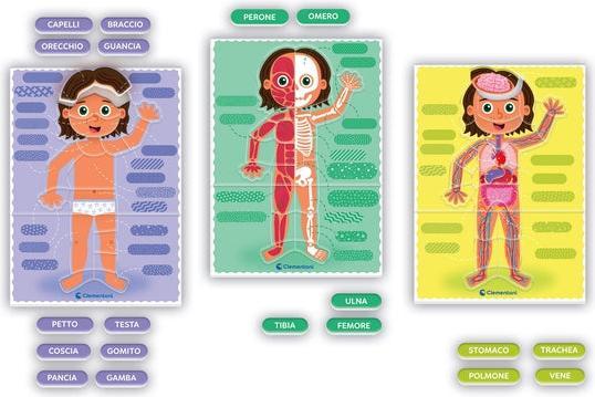 Immagine prodotto Clementoni Sapientino Montessori 4 anni, gioco educativo per conoscere il corpo umano dei bambini, An