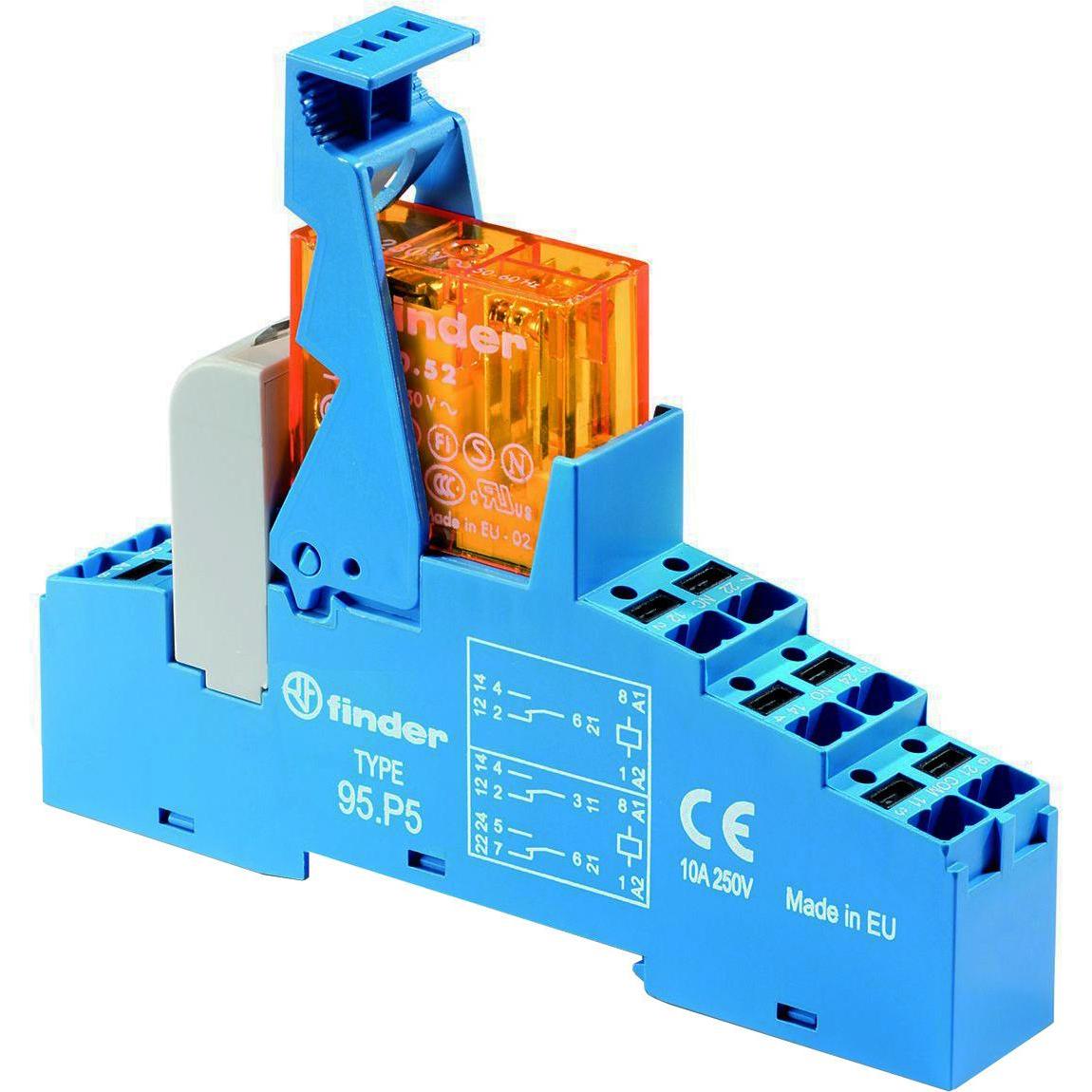 Finder Koppelrelais, Serie 48 mit Push-In-Klemmen 1 St. 48.P6.8.024.0060, Relais