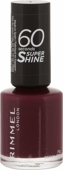 Actual product image Rimmel London 60 SECONDS super shine #712-berry pop (712 Berry Pop, Colour paint)