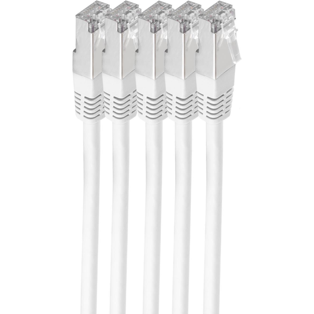 Shiverpeaks -BASIC-S--Netzwerkkabel-Patchkabel, cat 6, S/FTP, PIMF, Halogenfrei, VE5, weiss, 0,25m (S/FTP, CAT6, 0.25 m)...