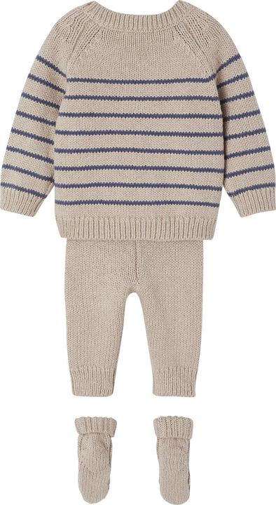 Produktbild Vertbaudet Baby-Set aus Strick: Streifenpullover, Hose & Socken (80)