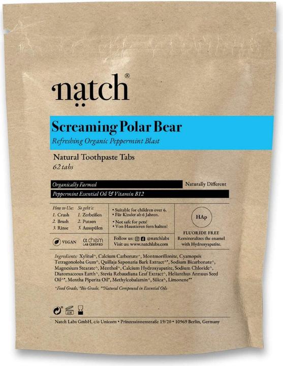 Valeurs nutritives et ingrédients Natch Screaming Polar Bear