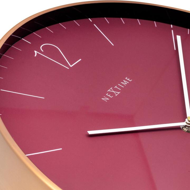 Produktbild Nextime Wanduhr Very Essential 40 Ø, Kupfer/Rot (40 cm)
