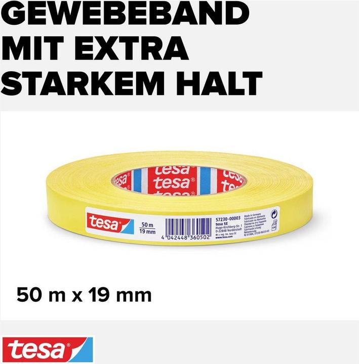 Actual product image tesa EXTRA POWER PERFECT Gewebeband, gewebeverstärktes Ductape (19 mm)