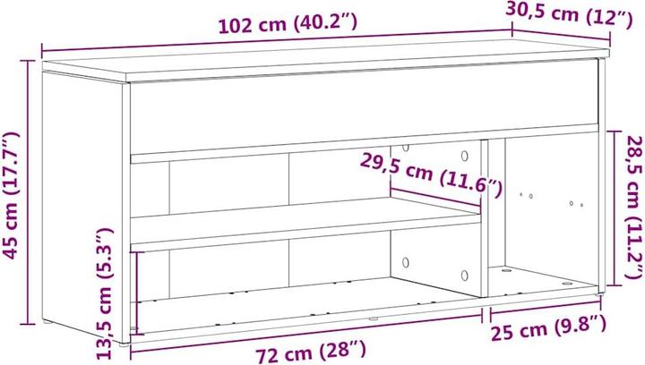 Produktbild vidaXL Schuhbank