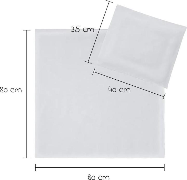 Image du produit Makian Parures de lit bébé Parure de lit 80 x 80 cm - Uni - Gris (80 x 80 cm, 35 x 40 cm)