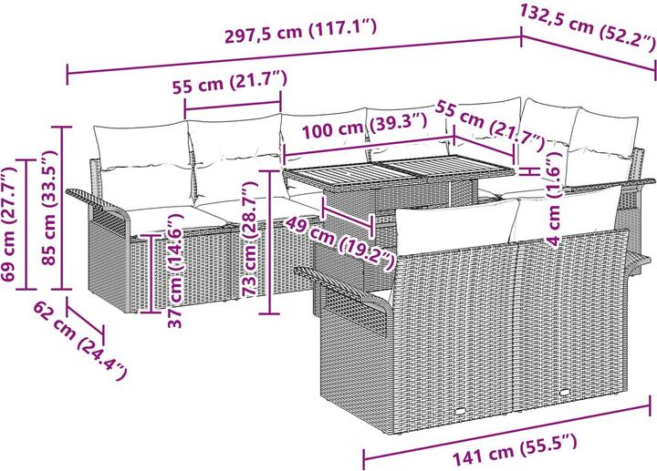 Produktbild vidaXL Gartenmöbel