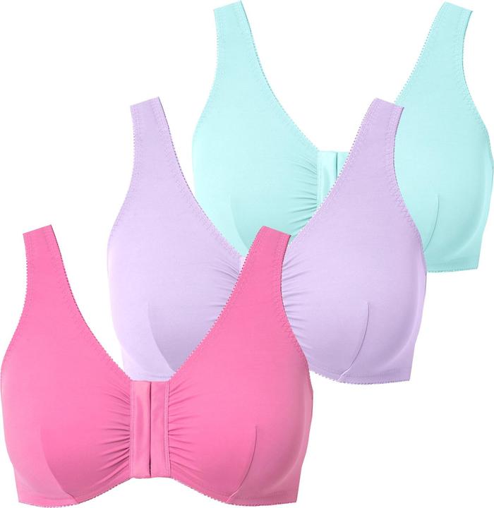Produktbild Ulla Popken Bustiers, 3er-Pack, Vorderverschluss, Mikrofaser (3er Pack, 115 D)