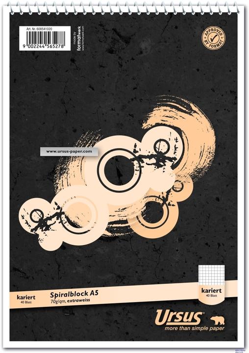 Image du produit Ursus 10 blocs-notes A5 quadrillés (A5, Quadrillé)