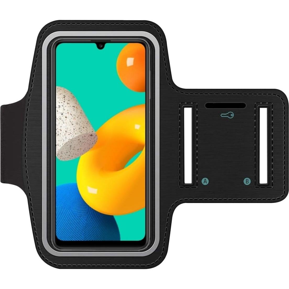 SmartFitness Samsung Galaxy M32 Handy Sport Armband, Smartphone Sportarmband, Schwarz