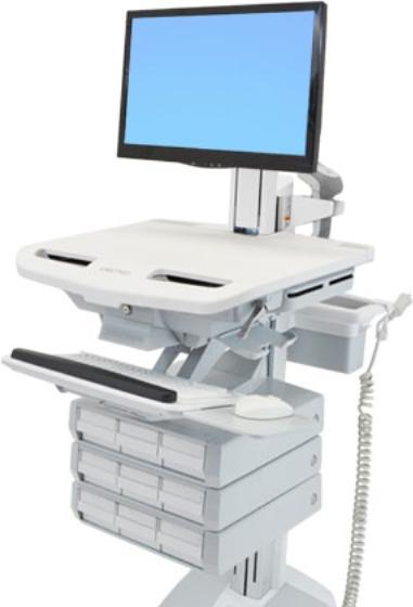 Productafbeelding Ergotron Trolley voor LCD-scherm / toetsenbord / muis / CPU / notebook / camera / scanner (uit