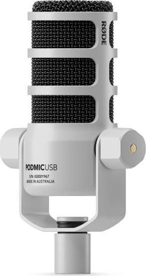 Produktbild RØDE Mikrofon Podmic USB Weiss mit PSA-1+ Stativ und Kabel
