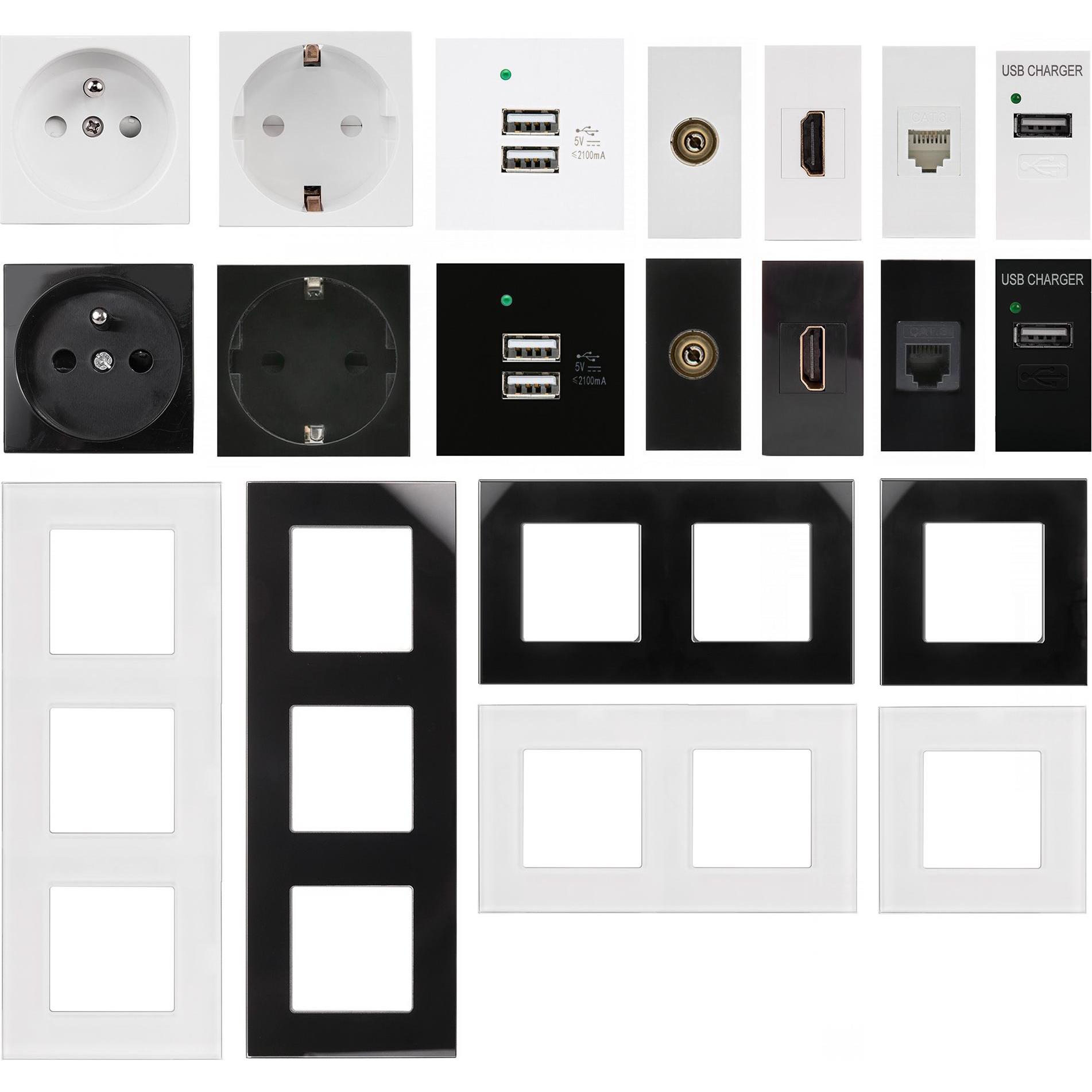 Maclean, Presa di corrente, Gniazdo USB z ładowarką MCE727W pojedyncze, 1A, białe