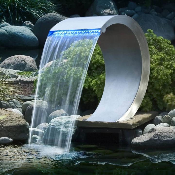 Actual product image Neogard Waterfall INOX with LED blue
