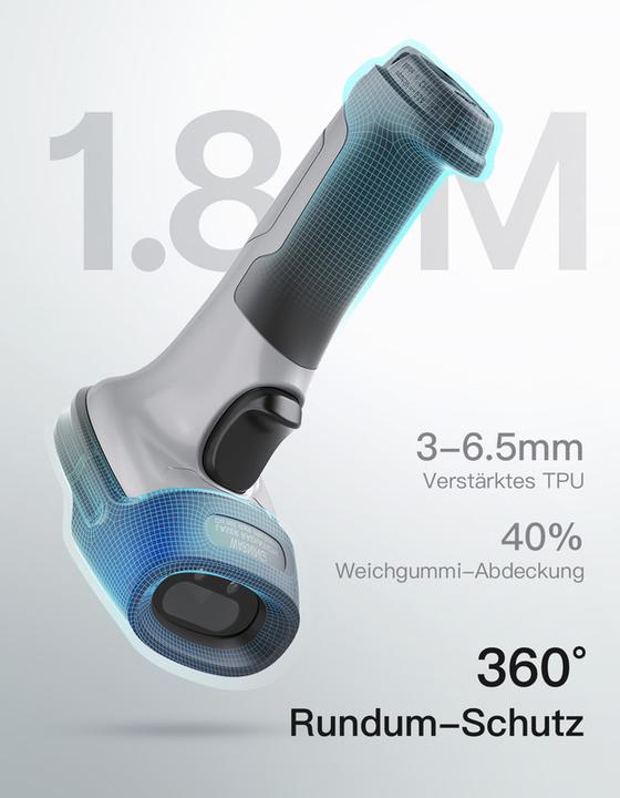 Produktbild Inateck Barcodescanner 72 gray (BCST-72 gray) (1D-Barcodes, 2D-Barcodes, QR-Code)
