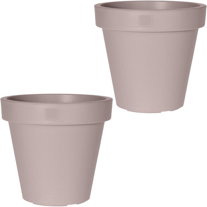 Stefanplast Vaso Cloe In Polipropilene Con Riserva D'Acqua – Colore Grigio Stone – Diametro 15 Cm – Made In Italy
