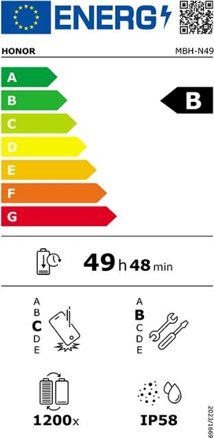 Energie-Label Honor Magic V5 schwarz (512 GB, Black, 7.95", 5G)