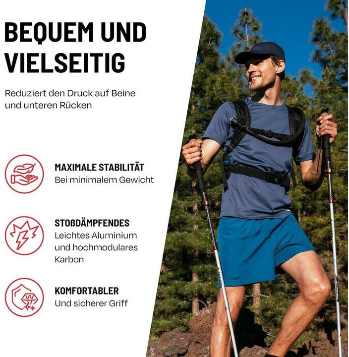 Produktbild Atacama Teleskop Wanderstöcke, Flip Lock 110-135 cm (110 - 135 cm)