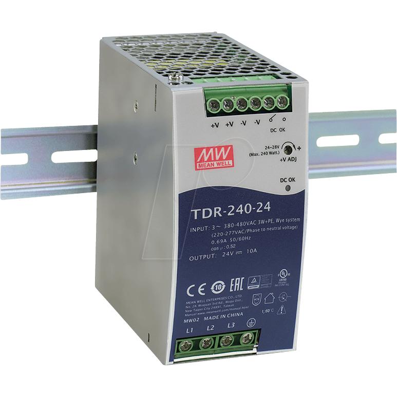 MeanWell, Systemstromversorgung, Hutschienen Netzteil (DIN Rail) 55 V/DC 5 A 240 W 1 x