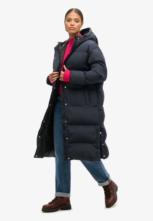 Actual product image Superdry Long Hooded Puffer Jacket for women