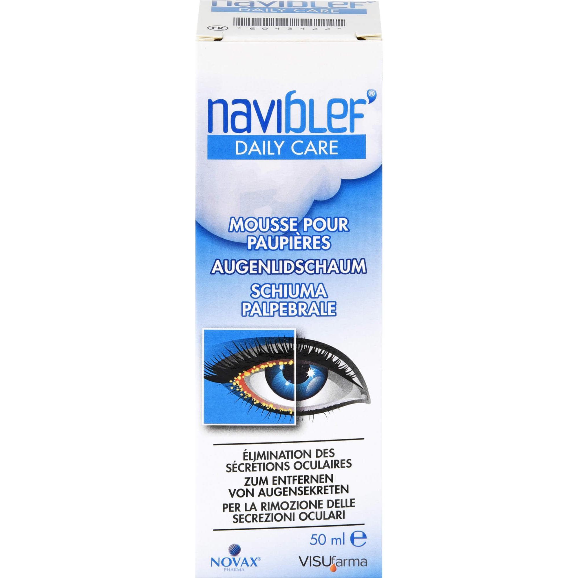 Thumbnail - VISUfarma, Augenpflege, Naviblef Daily Care Augenlidschaum, 50 ml Schaum (50 ml)