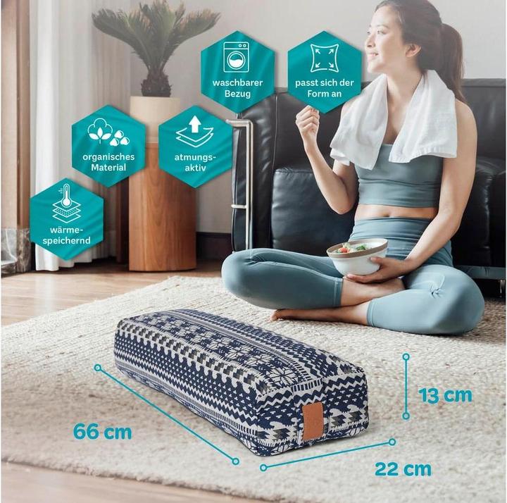 Actual product image DoYourYoga Yoga-Bolster Paravati Weiss/Blau