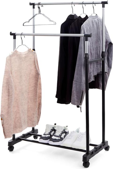 Actual product image Homeline Adjustable double clothes rack