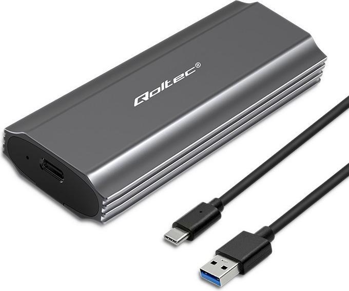 Produktbild Qoltec Obudowa | kieszeń NV2271 do dysków M.2 SSD| SATA | NVME | USB-C (M.2)