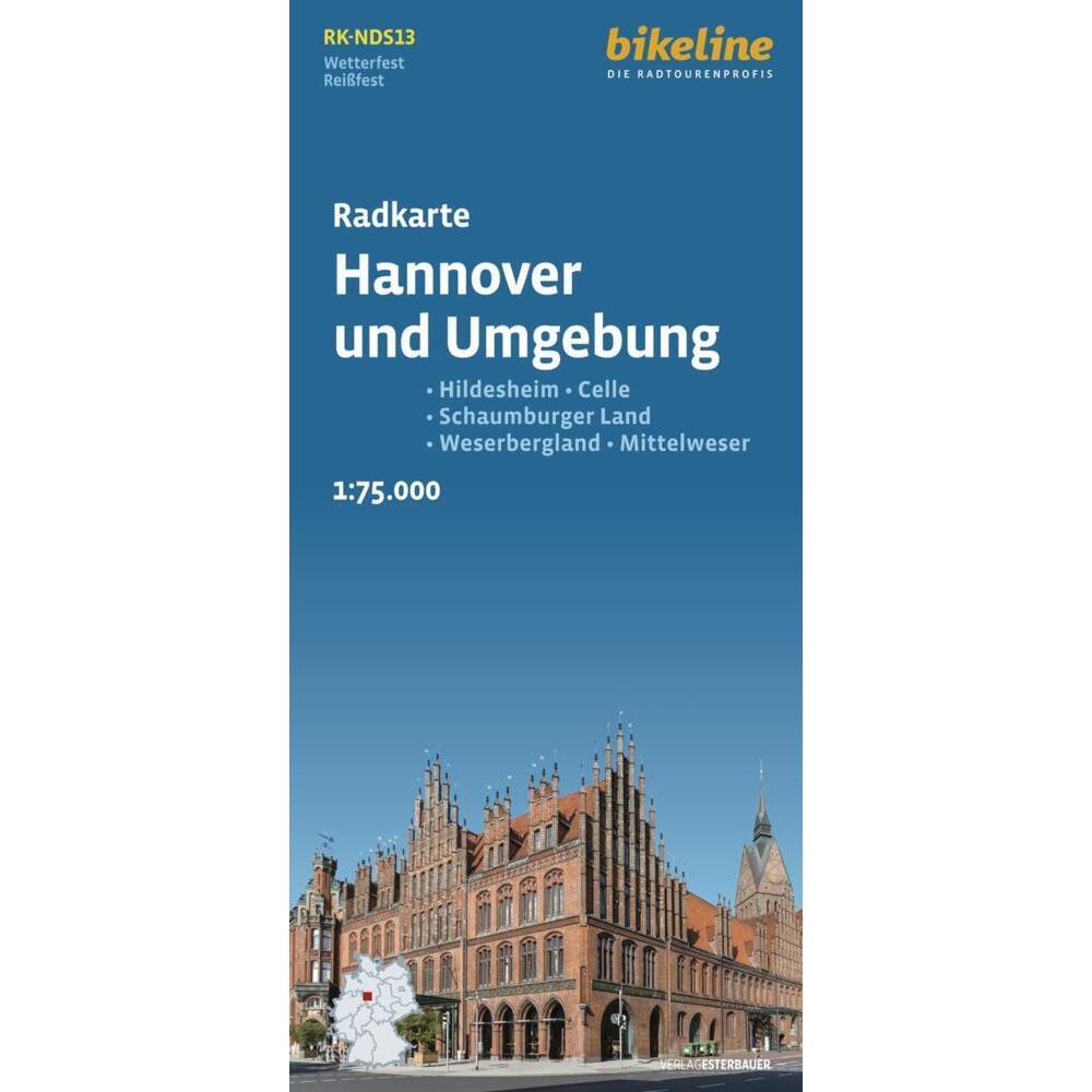 Radkarte Hannover und Umgebung (RK-NDS13), Landkarte