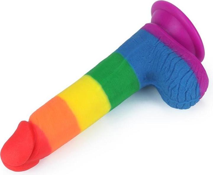 Actual product image Lovetoy Dildo Prider Liquid Silicone 7.5"