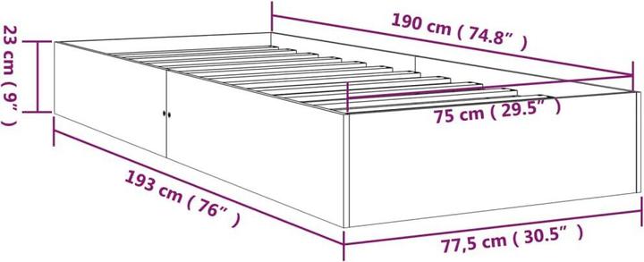 Actual product image VidaXL Lubbert (75 x 190 cm)