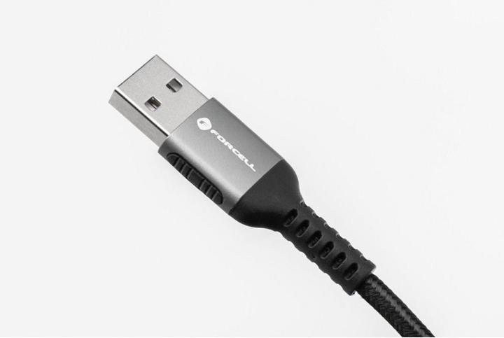 Actual product image Forcell Cable F-ENERGY C257 cable USB A to Lightning 2,4A 12W Cafule 1,2 m black (1.20 m, 12 W)
