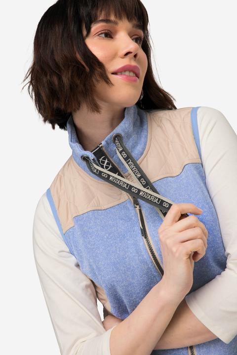Produktbild Laurasøn Strickfleece-Weste, Stepp-Einsätze, Stehkragen, Zipper (M)