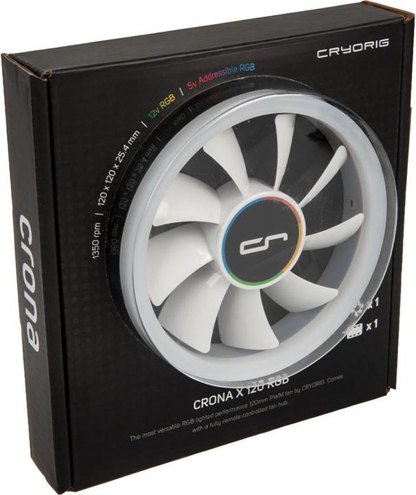 Produktbild Cryorig Crona X PWM Lüfter, ARGB (120 mm, 1 x)